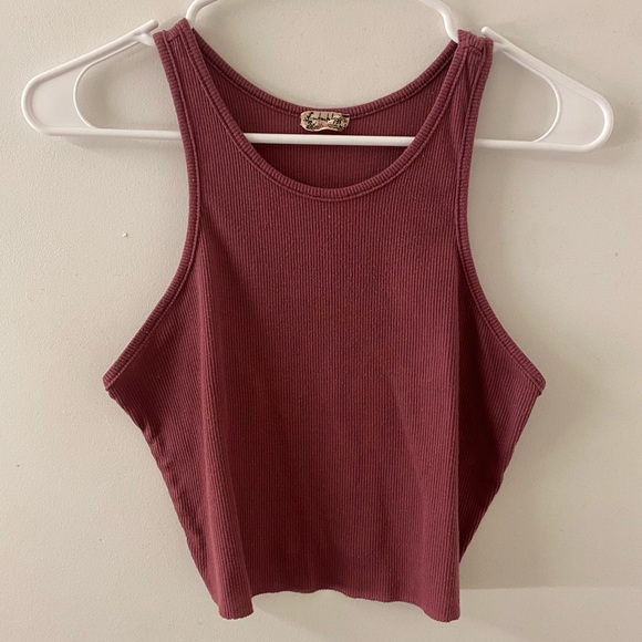 Free People High Neck Ribbed Racerback Crop - Picture 4 of 6